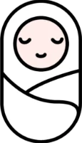 Bébé emmailloté